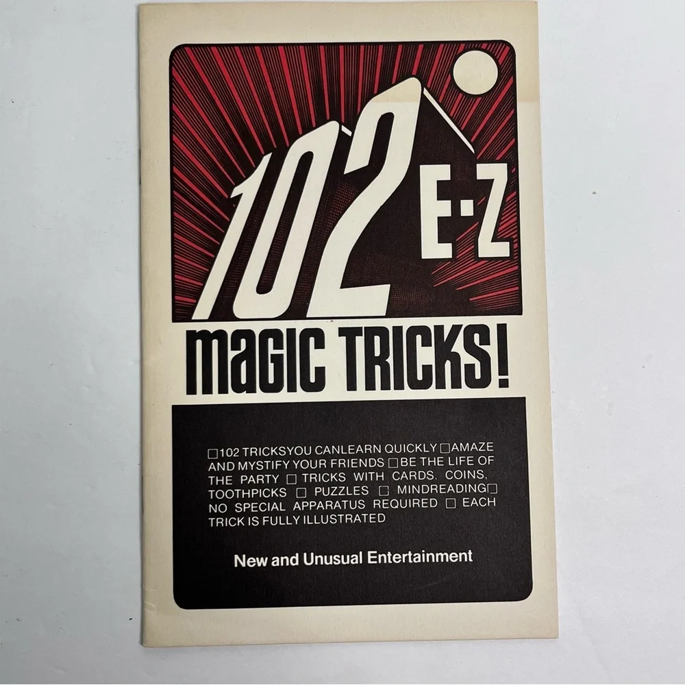 102 ez magic tricks new and unusual nteertainment 1976‎ booklet ephemera